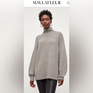 NEW MM LaFleur Lea plush Cashmere Sweater L storm cloud